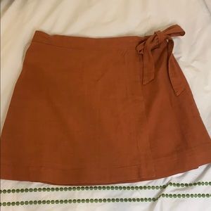 Orange wrap skirt